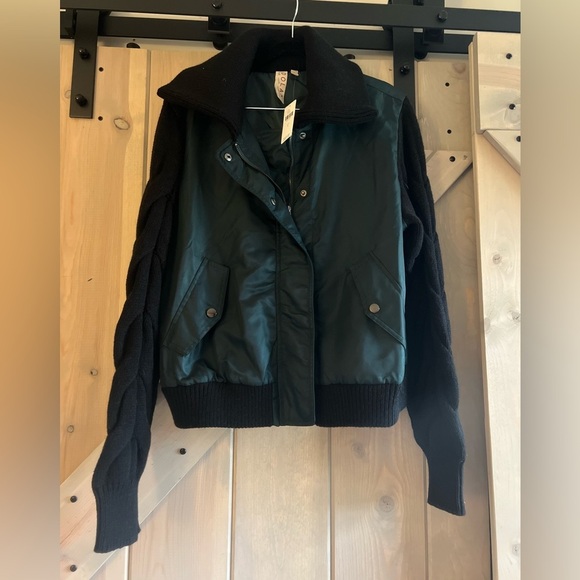 NWT Anthropologie Dolan Sweater Sleeve Bomber Jacket - Picture 2 of 11